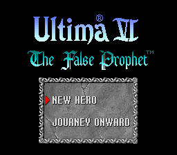 Ultima : The False Prophet — Title screen