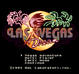 Vegas Stakes — Title screen