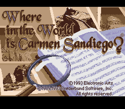 Where in the World is Carmen Sandiego? — Title screen