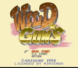 Wild Guns — Title screen