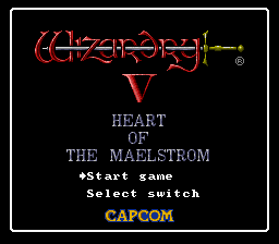 Wizardry V : Heart of the Maelstrom — Title screen