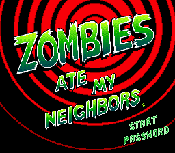 Zombies Ate My Neighbors — Title screen