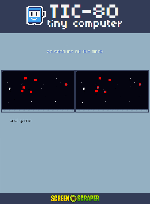 20 Seconds On The Moon — Box back