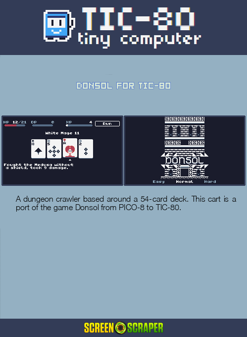 Donsol for TIC-80 — Box back