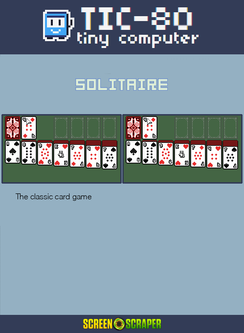 Solitaire — Box back