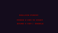 Balloon Punch! — Title screen