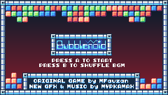 Bubblenoid DX — Title screen