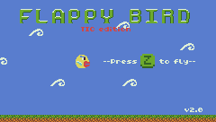 Flappy Bird Tic Edition — Title screen