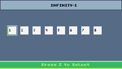 Infinity-1 — Title screen