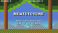 Newtototone — Title screen
