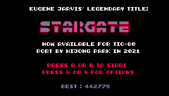 Stargate For Tic-80 — Title screen